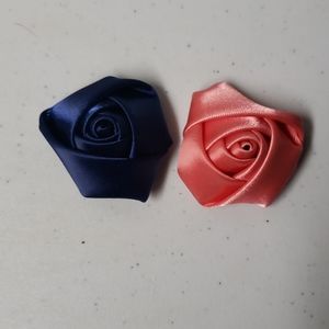 1" Deluxe Rolled Satin Rosettes l Satin Roses l